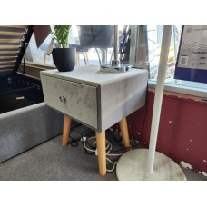   Alure Night Stand Grey Velvet