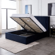   Jenny Hydraulic Storage Bed Blue Velvet From