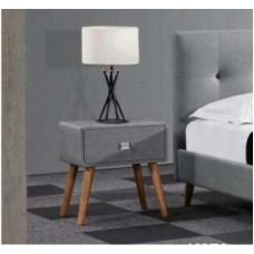   Alure Night Stand Grey Velvet