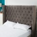   Tracy Storage-Bed 2 Sizes  Dark Grey Velvet From