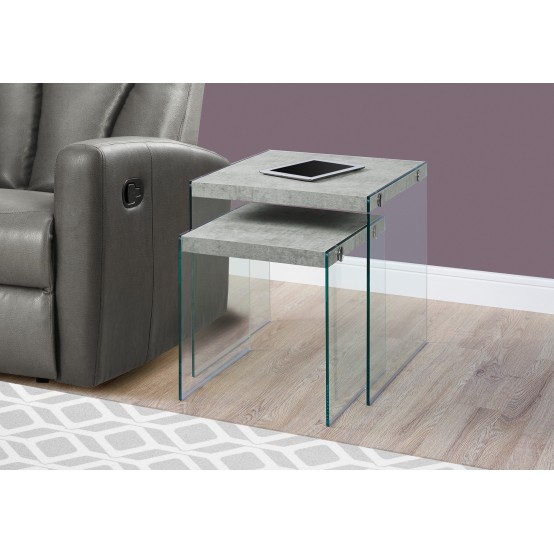 Nova Nesting Table Grey Cement