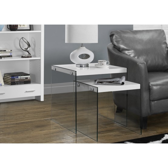 Nova Nesting Table Glossy White