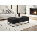    Raven COFFEE TABLE  48"L / LIFT-TOP BLACK / BLACK METAL