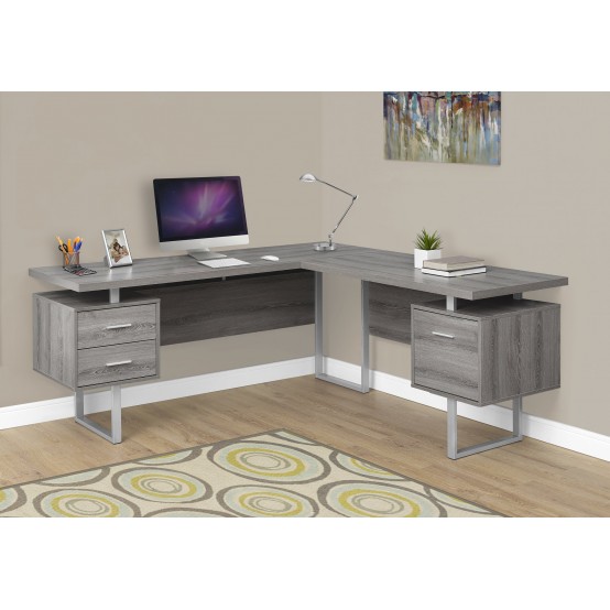 Monaco Corner Desk 70"  DARK TAUPE LEFT OR RIGHT FACING