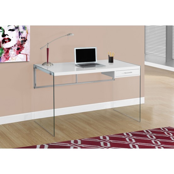 Nova Office Desk Glossy White