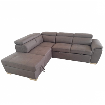    Brix Sofa Bed / Storage Grey Fabric