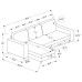    Kim Sofa Bed Grey /  Storage  / Reversible 
